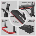 Adjustable 6-in-1 Weight Bench Set for Home Gym