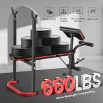 Adjustable 6-in-1 Weight Bench Set for Home Gym