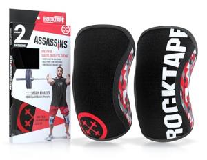 Rocktape Knee Sleeves, 5mm Compression - Red