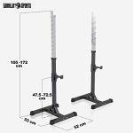 GORILLA SPORTS Squat Rack - Adjustable Heavy Duty