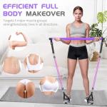 Qicool Pilates Bar with Resistance Bands - Purple