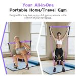 Qicool Pilates Bar with Resistance Bands - Purple