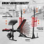 Aceshin Adjustable Weight Bench for Home Workouts