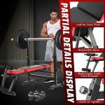 Adjustable Weight Bench Set with Squat Rack