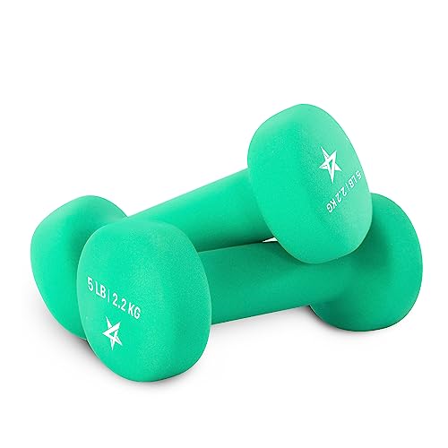 Yes4All 5 lbs Neoprene Dumbbells Set of 2