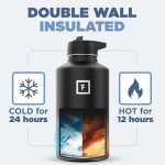 1.9L Insulated Water Bottle with Straw Lid
