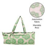 Mandala Pattern Yoga Mat Bag - Jute/Cotton
