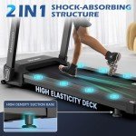 Foldable Incline Treadmill with Bluetooth & Programs
