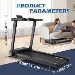 Foldable Incline Treadmill with Bluetooth & Programs