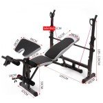 Adjustable Folding Weight Bench with Barbell Rack