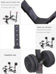 Adjustable Folding Weight Bench with Barbell Rack