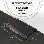 Compact Under Desk Incline Walking Pad Treadmill