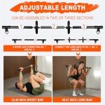 HOTWAVE Resistance Bands Bar with Ab Roller Set