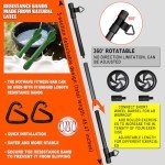 HOTWAVE Resistance Bands Bar with Ab Roller Set