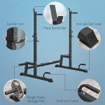 Adjustable Heavy-Duty Barbell Squat Rack Stand