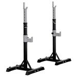 Adjustable Barbell Squat Rack with Wheels