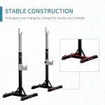 Adjustable Barbell Squat Rack with Wheels