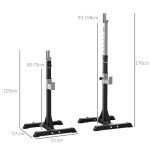 Adjustable Barbell Squat Rack with Wheels