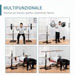 Adjustable Barbell Squat Rack with Wheels