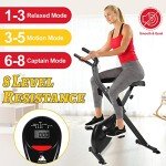 EVOLAND Foldable Exercise Bike with LCD Display