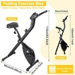 EVOLAND Foldable Exercise Bike with LCD Display
