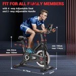 DMASUN Quiet Magnetic Exercise Bike for Home Gym