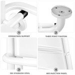 Folding Wall-Mounted Shower Seat with Grab Bar