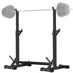 Adjustable Squat Rack and Barbell Stand for Home Gym