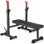 Adjustable Olympic Weight Bench with Squat Rack