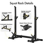 Adjustable Squat Rack and Barbell Stand for Home Gym