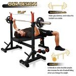 Adjustable Olympic Weight Bench with Squat Rack