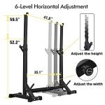 Adjustable Squat Rack and Barbell Stand for Home Gym