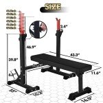 Adjustable Olympic Weight Bench with Squat Rack