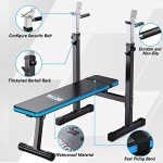 Adjustable Weight Bench with Barbell Rack for Home Gym