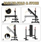 Adjustable Olympic Weight Bench with Squat Rack