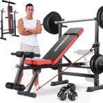 Adjustable Weight Bench Set with Squat Rack