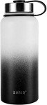 SUNTQ Insulated Water Bottle with Straw, 2 Lids