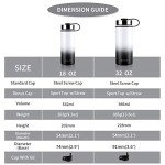 SUNTQ Insulated Water Bottle with Straw, 2 Lids