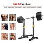 Adjustable Multi-Function Squat Rack for Home Gym