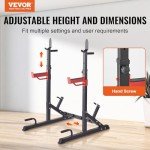 VEVOR Adjustable Squat Stand with Weight Plate Storage