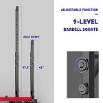 Holleyweb Adjustable Squat and Bench Press Rack