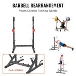 VEVOR Adjustable Squat Stand with Weight Plate Storage