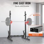 VEVOR Adjustable Squat Stand with Weight Plate Storage