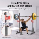 VEVOR Adjustable Squat Stand with Weight Plate Storage