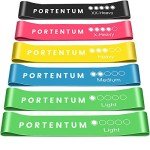 PORTENTUM Skin-Friendly Resistance Bands Set of 6