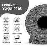Non-Slip 15MM Yoga Mat with Carry Strap