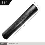 36" Black Muscle Foam Roller for Pain Relief