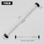 Rubber Coated Fixed Weight Barbell - 10lb