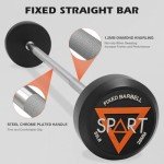 Rubber Coated Fixed Weight Barbell - 10lb