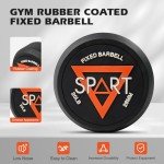 Rubber Coated Fixed Weight Barbell - 10lb